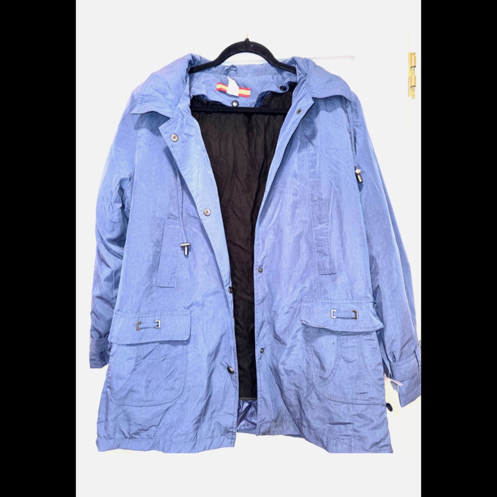 Vintage 80s Tudor Court By Haband Lined Removablehood Jacket Windbreaker Xl Blue